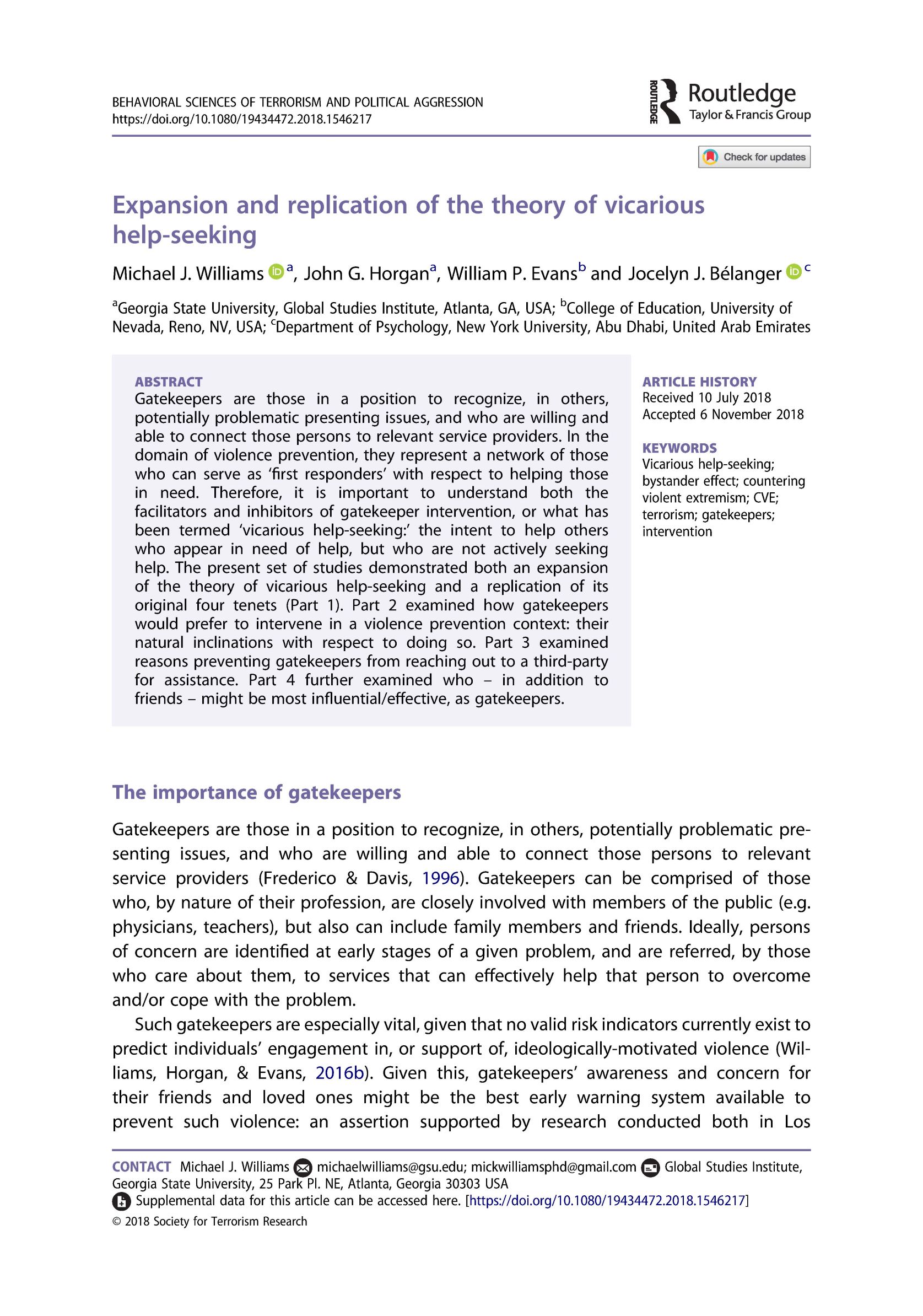 Title page, Expansion and replication of the theory of vicarious help seeking..